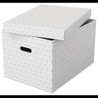 Esselte Home Aufbewahrungsboxen 50,0 l weiß 35,5 x 51,0 x 30,5 cm, 3 St.