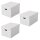 Esselte Home Aufbewahrungsboxen 50,0 l weiß 35,5 x 51,0 x 30,5 cm, 3 St.