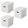 Esselte Home Aufbewahrungsboxen 33,0 l weiß 32,0 x 36,5 x 31,5 cm, 3 St.
