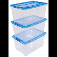 3 IRIS Ohyama Clear NTB Aufbewahrungsboxen 3x 45,0 l...