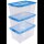 3 IRIS Ohyama Clear NTB Aufbewahrungsboxen 3x 45,0 l transparent, blau 39,5 x 57